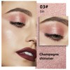 FeiCuiYun Monochrome Glittler Pressed Eyeshadow, Champagne Shimmer eyeshadow, Pigmented Waterproof