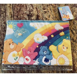 Vtg 2003 CARE BEARS Double Zip Up 3-Ring Binder Pen Pencil Pouch NOS