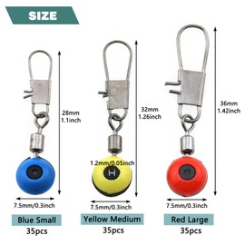 LUORNG 105PCS Fishing Buoy Connector Fishing Line Sinker Slide Rolling Swivel Stainless Steel Swivel Snap Fishing Line Pendant Suitable for Quick Connect Hook