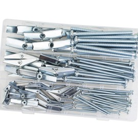 Sutemribor 1/8 Inch, 3/16 Inch, 1/4 Inch Toggle Bolt and Wing Nut for Hanging Heavy Items on Drywall, 48 PCS