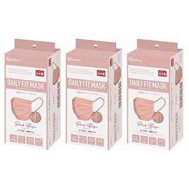 [アイリスオーヤマ] 90枚セット マスク 不織布 プリーツマスク カラーマスク デイリーフィットマスク ふつうサイズ 秋用マスク チークマスク 30枚入り PN-DC30M