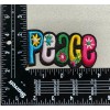Unbranded Peace Embroidered Iron on Patch Embellishment 2”x4”
