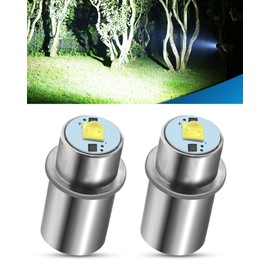 HONLEEX 2pcs DC 5-30V P13.5S PR2 Upgrade LED Flashlight Bulb,Conversion Kit for 6V 9V 12V 18V.. Torch Lantern Work Light Maglit Bulbs.