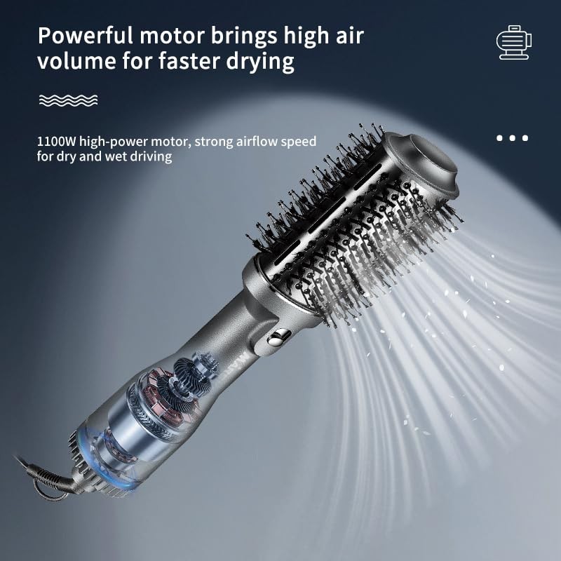 Warmluftbürste Rundbürstenföhn, Multifunktionaler Föhn Kamm, Stylingbürsten, Haartrockner und Styler, Haarstyling