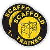 Scaffold Trained Hard Hat Sticker/Helmet Decal Label Lunch Tool Box