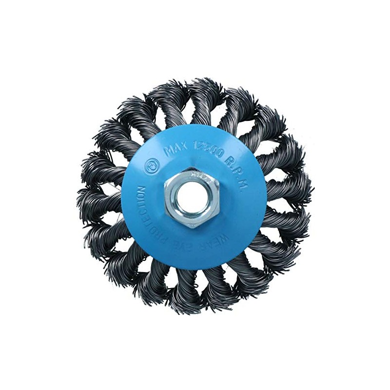Twist Knot Wire Brush/Wheel for 115mm Angle Grinder TE242