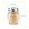 Glass Spice Shaker Set with Stainless Steel Top, 6 Ounces,