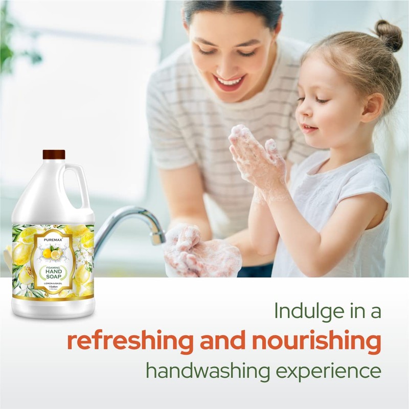 Puremax Foaming Hand Soap Refills | Lemon Basil | All-Natural