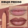 6pcs Juego Delineador Wooden Lip Pencil Labios Impermeable