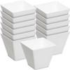 Bluesky Trading MiniWare White Plastic Square Bowl (Pack Of 12)