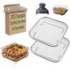 Moruiero 2-Pack Stainless Steel Crisper Rack Replacement for Ninja Crispi
