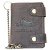 Men's Biker Natural Leather Wallet Born to Be Wild with
