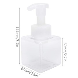 Fafeicy Dispensador de en Espuma de 250 Ml Dispensador de en Espuma Solo Bomba de Plástico Petg Botella de Bomba Recargable Recipientes de Líquido para Manos para Baño Líquido