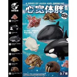 Animal Planet Gacha Blind Box, Beluga Whale, Killer Whale, Great White Shark, Octopus, 6 Types, Cute, Fishes, Marine Animals, Realistic Figure, Plastic Model, Premium Toy, Model, Birthday Gift (Single