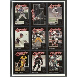 Hank Aaron Bart Starr Warren Spahn Duke Snider Legends Sports Memorabilia Sheet