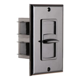 OSD 300W In-Wall Slider Volume Control w/ Impedance Matching, Black/Brown VMS300