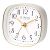 La Crosse Clock 617-379W White Square Silent Sweeping Analog Alarm