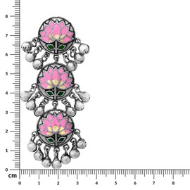 Aheli Handcrafted Enamel Meenakari Pearl Large Hoop Earrings Indian Traditional Jewelry Gift for Women Pink