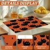 Cute Fat Cat Dish Drying Mat for Kitchen Counter Microfiber