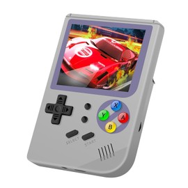 RG300 Retro Handheld Game Console with Open Source System Retro Game Console 16G + 32G TF Card Handheld Video Games 3 Inch IPS Screen Arcade Retro Portable Device Grey
