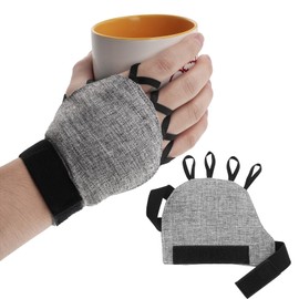 Zipcase Large Size Weighted Gloves for Tremors to Provide Hand Stability and Improve Hand Dexterity, Perfect Writing Weights & Hand strengthening Tool（2 x 1/2lb, Each Glove） Gray