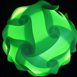 Lightingsky DIY IQ Jigsaw Puzzle Lamp Shade Ceiling Pendant Lampshade Kit with 15 Feet Hanging Cord (Green, M-10 inch)