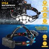 Elmchee Rechargeable Headlamp,18000 Lumen Bright 8 Led Head Lamp, 16