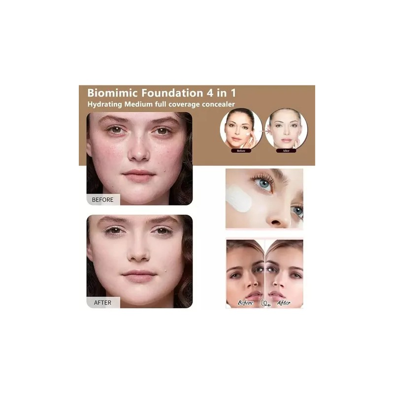 Bio Foundation 4 En 1, Base Hidratante Que Cambia De