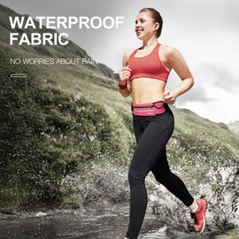 Jueachy Running Belts for Women Waterproof Fanny Pack Running Waist Pouch Phone Holder Adjustable Sports Money Belt with Headphone Port PK