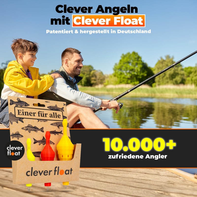 Clever Float Fishing Floats Set without Lead - 3 Floats