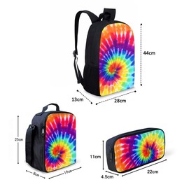 Daulesho Starry Sky Wolf 17" Kids Bookbag with Lunch Box Galaxy Starry Night Wolf School Bag for Preschool Toddler Hand Draw Animal Large Capacity Backpack Set