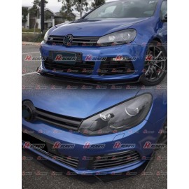 ZTT Front Bumper Lip Splitter BodyKit Carbon Fiber Look For Golf R Mk6 2009-2013