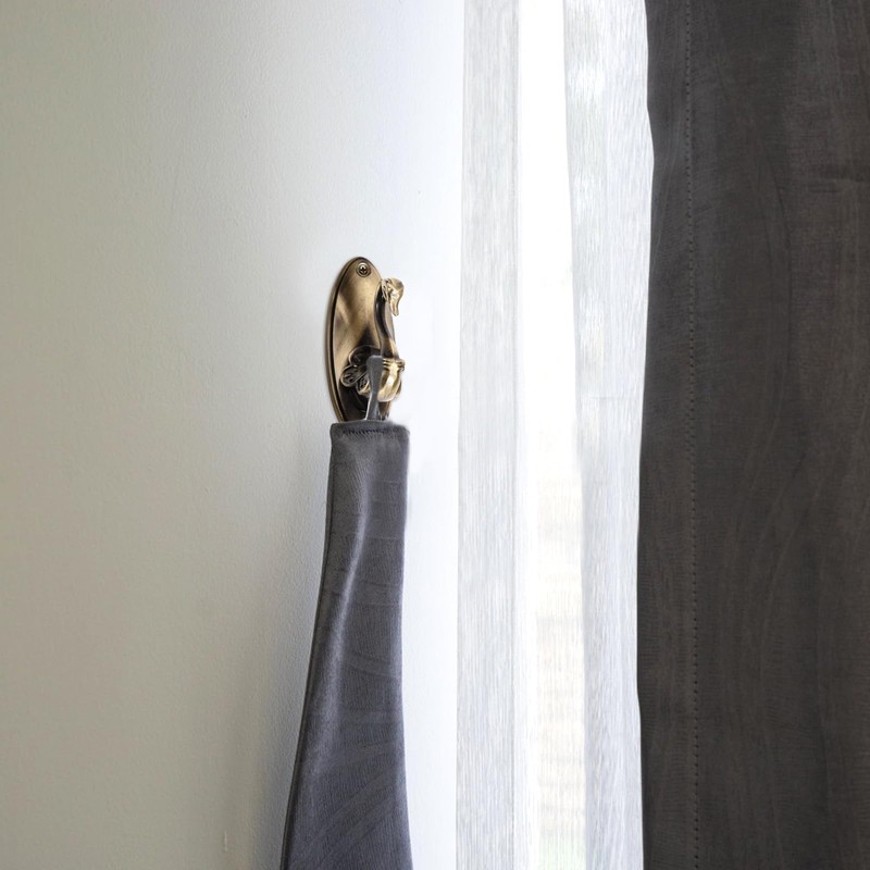 VORCOOL Pair of Swan Style Drapery Curtain Holdbacks Tieback Hooks