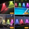 SunFlickt Solar Fence Lights Outdoor 16-Pack | IP67 Waterproof Solar