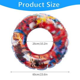 Dekewe Swimming Ring Kids, Cartoon Anime Inflatable Pool Floats for 2-9 Kids, Boys Girls Swimming Rubber Ring for Swim-ming Pool Summer Beach Party