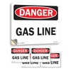 Gas Line OSHA Danger Vinyl Decal Label 14 Inch x