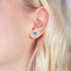 ALEXASCHA® Tiny Ceramic Stud Earrings Square • Nickel-Free Stud for
