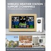 Weather Station Wireless Indoor Outdoor, Digital Thermometer with Remote Sensor,
