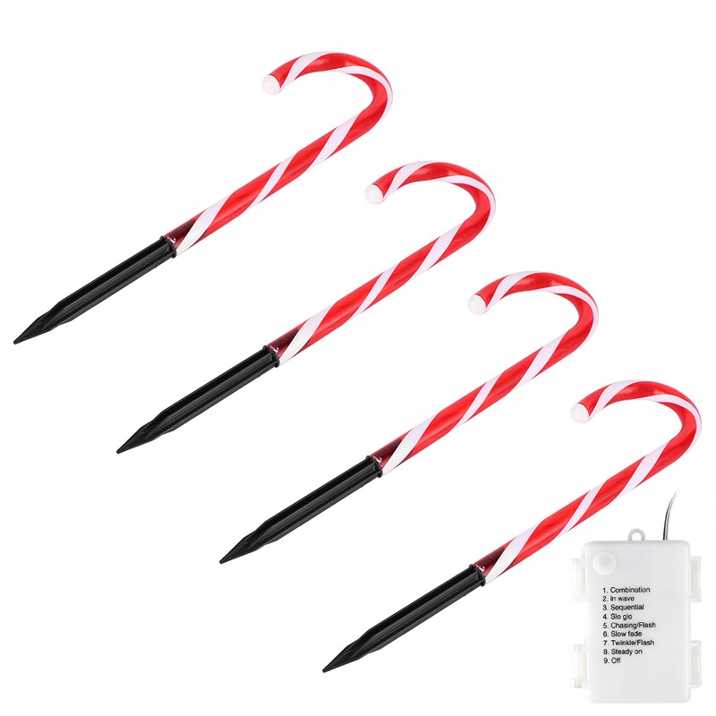 LED Walking Stick Lamp Ground Spike Lamp Christmas Decoration for