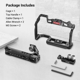 SMALLRIG Cage Kit for Canon R5/R6/R5 C, Camera Handheld Kit with Top Handle and Cable Clamp - 3830