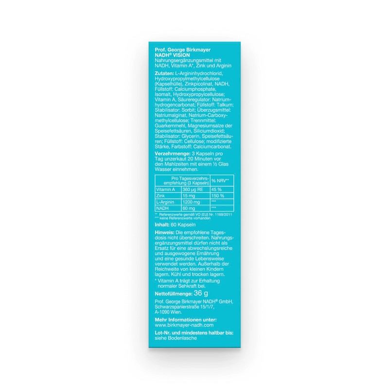 Prof. George Birkmayer NADH – Vision (60 capsules 20 mg