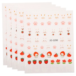 Healvian 30sheets Easter Bunny Nail Art Stickers Cute Carrot Nail Decals for Gel Easy to Use Safe Materials for Home