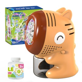 Babuloo Mini Capybara Bubble Machine for Kids Babies, Automatic Bubble Maker 5000+ Bubbles/Min with Bubble Solution, 20 Holes Bubble Toys Gift for Outdoor Party Wedding Boy Girls 345678 - Brown