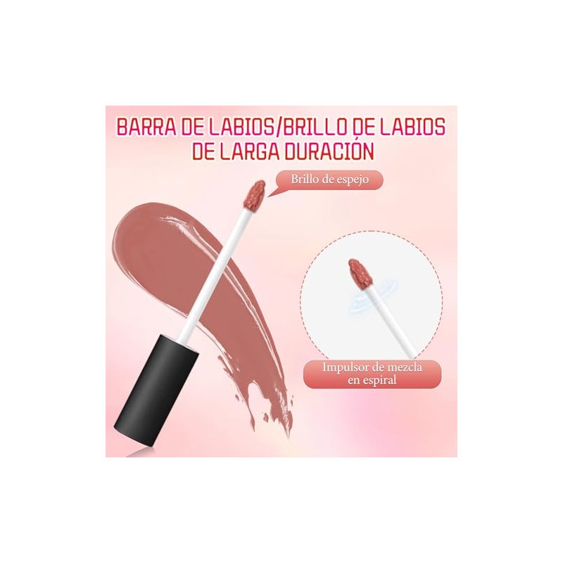 SINYI Lápiz Labial Hidratante con Acabado Brillante，Lápiz Labial Líquido De