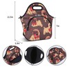 Violet Mist Neoprene Lunch Bag Reusable Insulated Cartoon Pug Snack