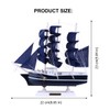 VOSAREA 24 cm Sailing Boat Model Wooden Sailing Ship Model