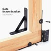 WEKIS Gate Corner Brace Brackets Heavy Duty Anti Sag Gate