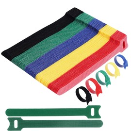 120 Stück Kabelbinder Klett 150x12mm Klettband Kabelbinder Kabelbinder Bunt, Kabelbinder Wiederverschließbar Kabel Organizer, Kabelbinder Klettverschluss Für Hause Und Büro Fünf Farben