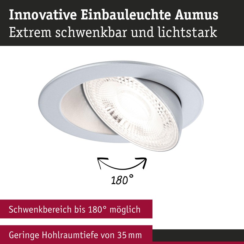 Paulmann EBL Set Aumus 92256 Swivelling 3-Stepdim LED 3 x
