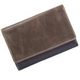 Sunsa Women's Large Wallet Leather Wallet with RFID Protection Wallet with Many Credit Card Compartments Purse Purses for Women 81631, brown, Classic